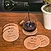 Funny Cork Bar Coasters Decor - Fathers Day Gifts for Dad, Stepdad, Husbands, Premium 5mm Round Cork Coaster, Best Housewarming or Alcohol Gifts, Funny Living Room Table Man Cave Decor Stuff (6 Pack)