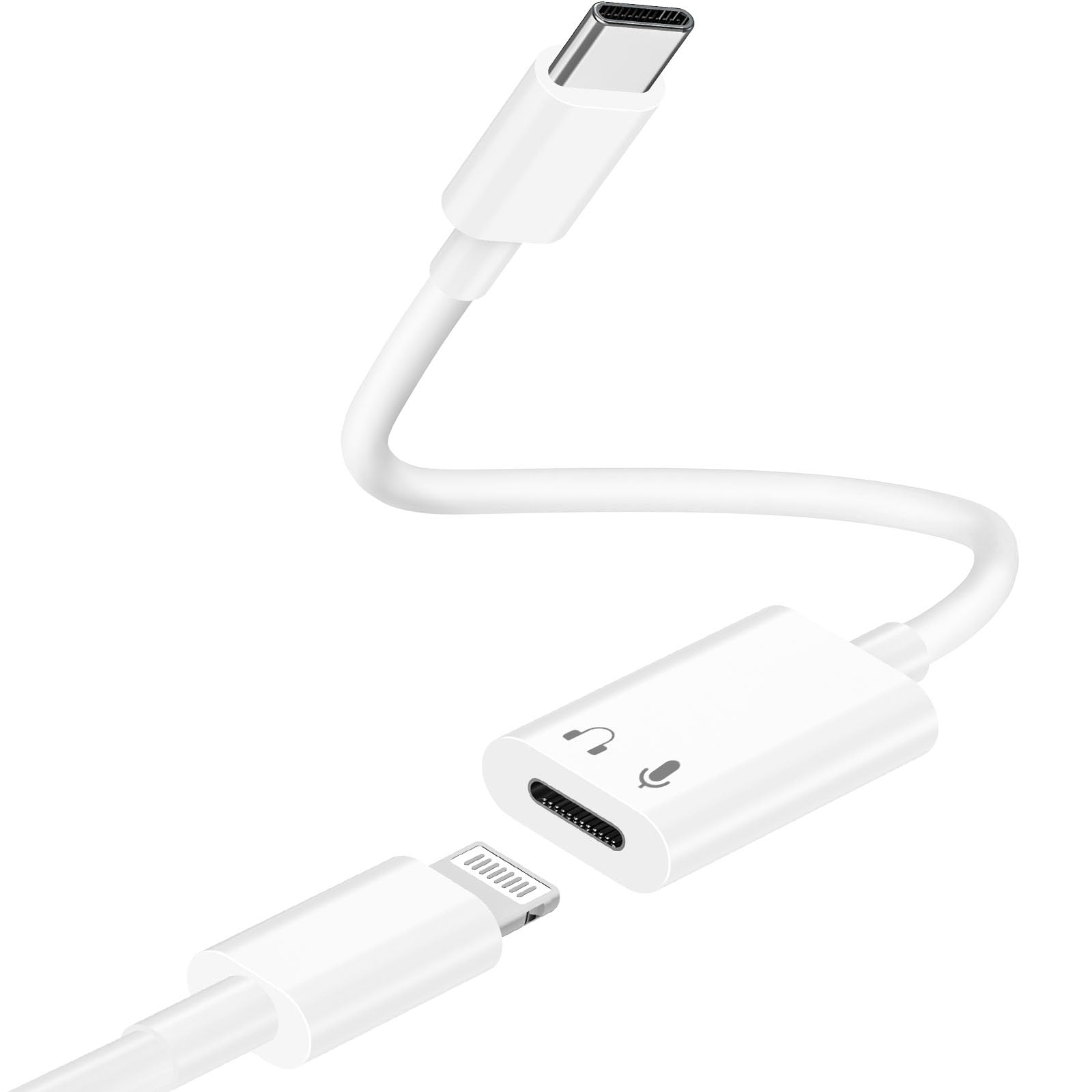 Photo 1 of [Apple MFi Certified] USB-C to Lightning Adapter for iPhone 17 16, 27W PD Fast Charging/Audio/Call Data Sync Full Function Connector for iPhone 17, Air, 17/16Pro, 15 Pro Max, iPad Air Mini Pro