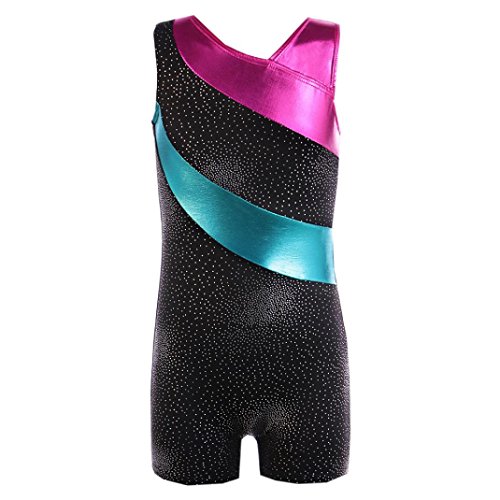 Rucan Toddler Baby Girls Sleeveless Gym Suit Leotards Ballet Dancewear Gymnastics Classic Outfits (A, 7-8 Years) - Thumbnail 2