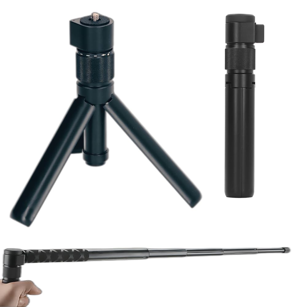 Universal Bullet Time Handle for Multifunctional Adjustable Aluminum Alloy Fold Tripod Bullet Time Selfie Handle, Perfect for ONE X3, X2, R, X, EVO Action