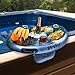 Official 'Perfect Pools' Spa Bar Inflatable Hot Tub Side Tray for Drinks and Snacks - Perfect for Pool Parties!