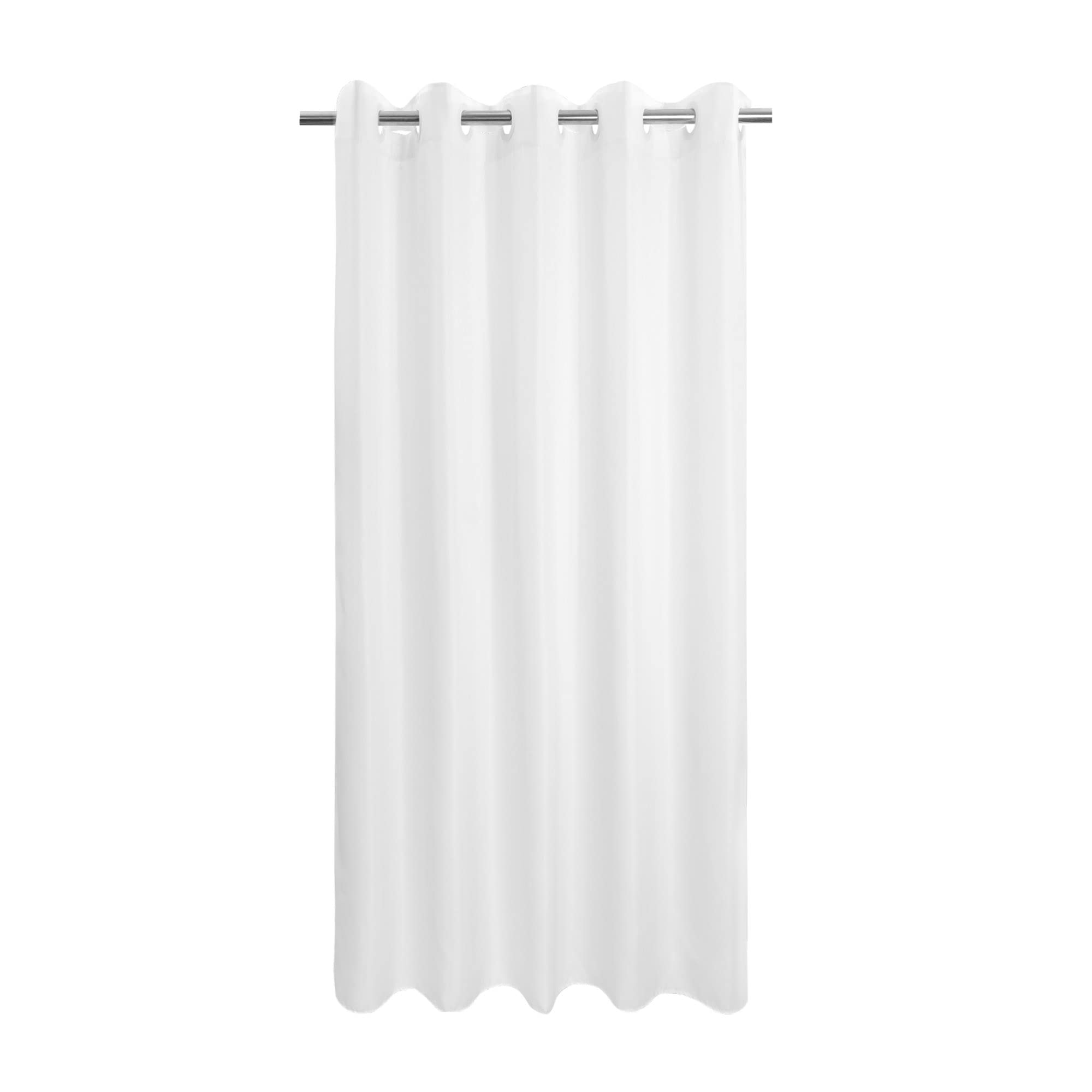 Photo 1 of Extra Long No Hook Shower Curtain or Liner Soft Microfiber - 96" Length Fabric Shower Curtain Liner Set, Machine Washable & Water Repellent, White, 71x98