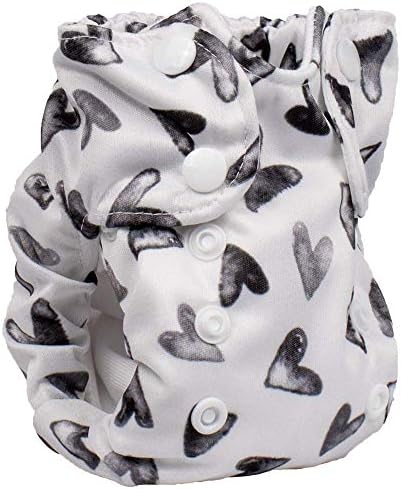 No Prep Cloth Diaper for Newborns - Smart Bottoms Born Smart 2.0 - Washable, Reusable - Natural Fiber Interior
