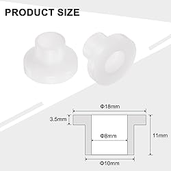 uxcell 20pcs Flanged Sleeve Bearings Plastic
