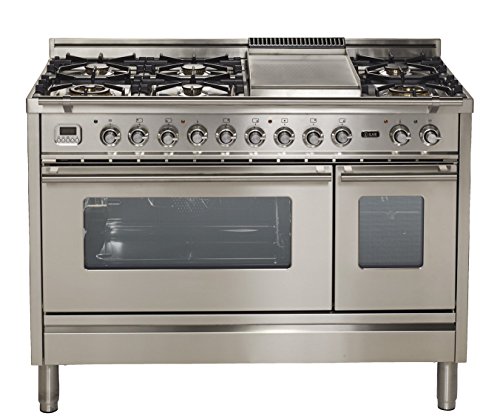 Ilve Upw120fdmpi Pro Series 48 Dual Fuel Double Oven Range 7