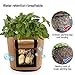 AYUQI 3 Pack Potato Grow Bag-7 Gallon Vecro Window Vegetable Grow Bag, Double Layer Premium Breathable Nonwoven Cloth(Brown+Green+Black)thumb 1