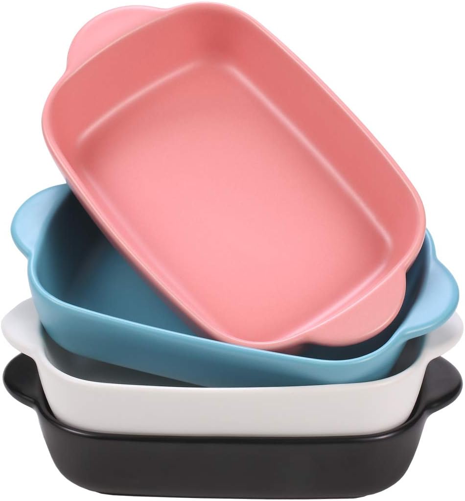 Hoxierence 20oz Small Ceramic Baking Dishes, 7.5" x 5.6
