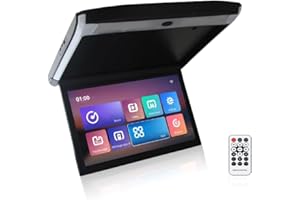 KUNFINE 15.6 Inch Android System Car Roof Mounted Monitor Auto Ceiling Screen HD Video Vehicle Flip Down Overhead Multimedia 