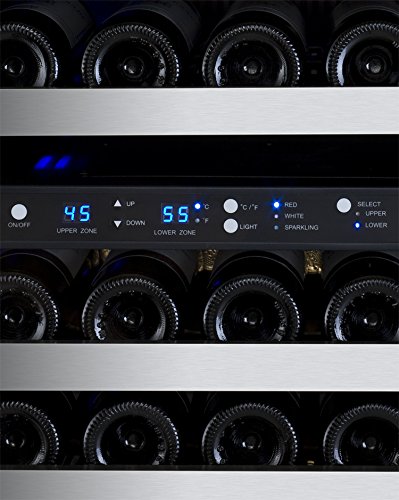 Allavino-Flexcount-VSWR121-2SSRN-121-Bottle-Two-Zone-Wine-Cooler-Refrigerator-with-Right-Hinge