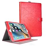 iPad Mini Case, iPad Mini 2 Case, iPad Mini 3 Case Cover, Cambond Slim Fit Auto Sleep / Wake Flip Case Cover with Card Slots and Stylus Holder, Protective Premium PU Leather (Red)
