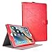 iPad Mini Case, iPad Mini 2 Case, iPad Mini 3 Case Cover, Cambond Slim Fit Auto Sleep / Wake Flip Case Cover with Card Slots and Stylus Holder, Protective Premium PU Leather (Red)