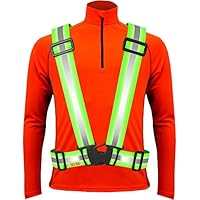 Reflective Vest for High Visibility Day Night. Running Cycling Dog Walking Car Safety Highway Viz Motorcycling Horse Riding Gear. Biking & Runners Safety Accessories Sports Lover Gift Yellow L XL XXL