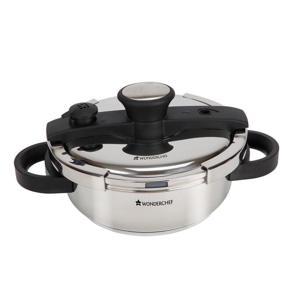 Buy Wonderchef Easy Lock Stainless Steel Pressure Cooker, 3 Liter/27 cm