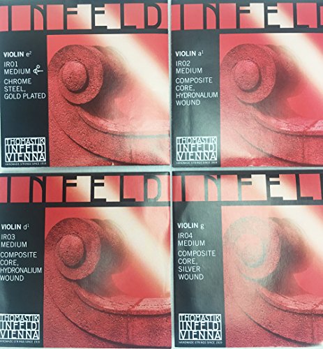 image for Thomastik Infeld Red 4/4 Violin String Set - Medium Gauge with Removab