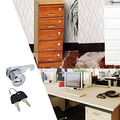 5Pcs Cabinet Lock Tool Box Drawer Door Mailbox Cam Lock with Keyed