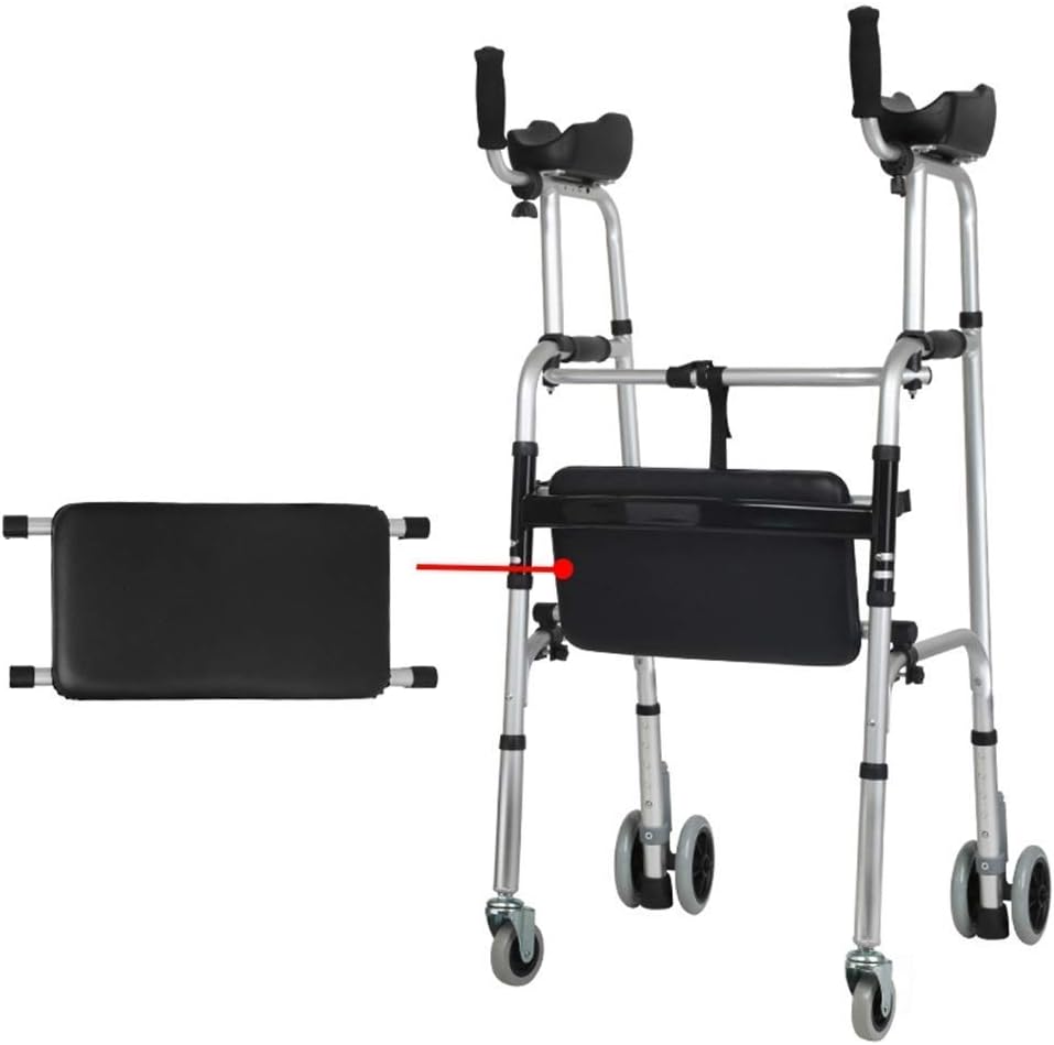 Walker, Heavy Duty Disabled Folding Walker with Shoulder Support