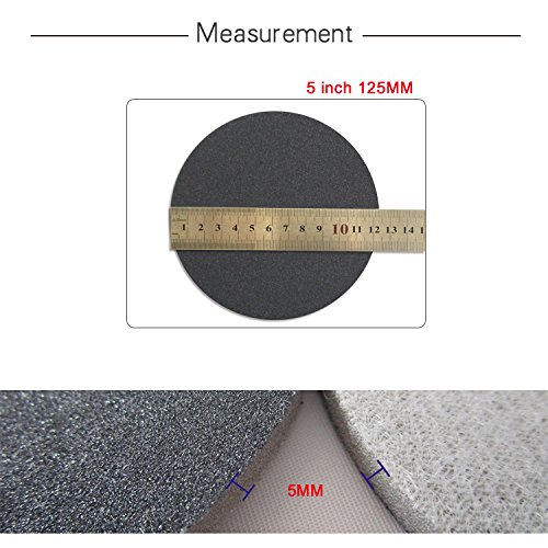 5 Inch 125mm Round Sponge Sanding Disc Sandpaper Hook and Loop 300-3000 Grits for Polishing & Grinding (Pack of 12)