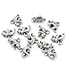 Housweety 50 Silver Tone Polar Bear Charms Pendants 16x12mm