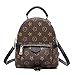 Olyphy Designer Mini Leather Backpack Purse for Women, Fashion Small Shoulder Purse Handbag (Brown)