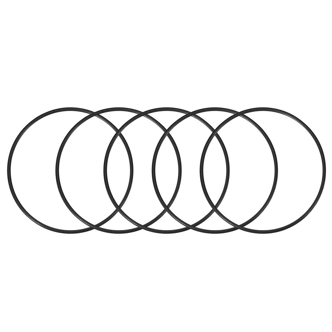 TA-VIGOR 5Pcs Nitrile Rubber O-Rings, 140mm OD 130mm ID 5mm Width Rubber Washers Spacer O-Rings Gasket kit, Metric Sealing Gasket for Hose, Faucet, Automotive, Plumbing