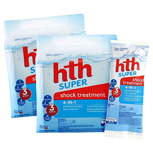 HTH 4-In-1 Super Shock Treatment for Swimming Pools, 20-Pack
