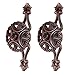 OULII Metal Wall Hook Curtain Drapery Holdbacks Coat Hat Hook Set of 2 (Hollow Flower)
