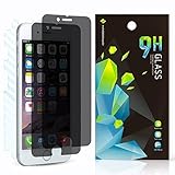 [2 Pack] iPhone 6 / 6S Privacy Tempered Glass Screen Protector,Haodewei [Easy-Install] Bubble Free [Touch Sensitive] For iPhone 6/6S +1 Pack Carbon Fiber Back Protector [Not Fit For iPhone 6 /6S Plus]