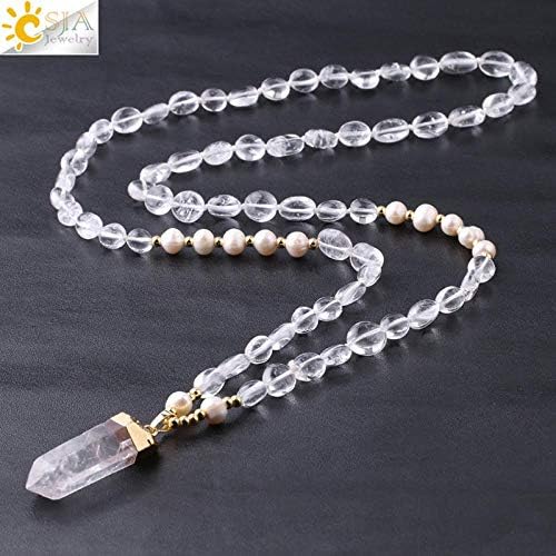 MSSZH Necklace Aquamarine Pendant Energy Irregular Long Rope Amethyst Black Tourmaline Aquamarine Boutique Pendant Necklace