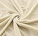 Exclusivo Mezcla Extra Large Fleece Throw Blanket for Couch, Sofa, 300GSM Super Soft and Warm Blankets, Ivory Throw All Season Use, Cozy, Plush, Lightweight, 50x70 Inches