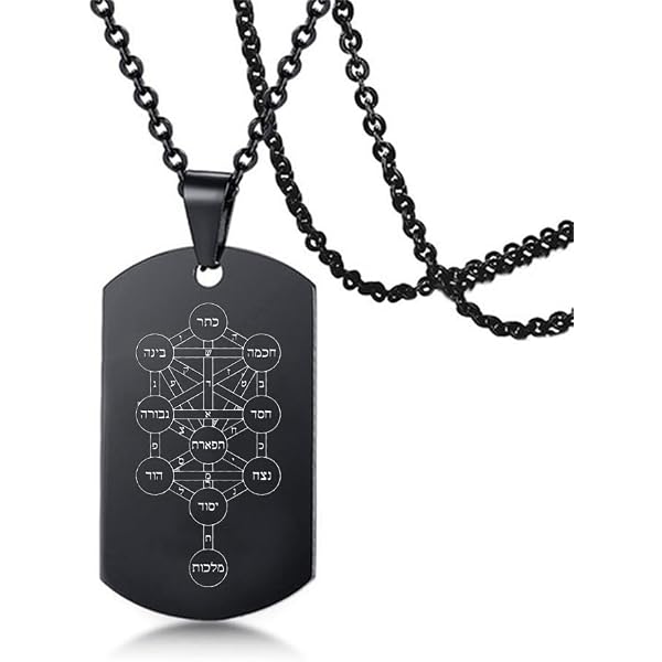 Ancient Israel Necklace - Kabbalah Sephirot Tree of Life Stainless Steel