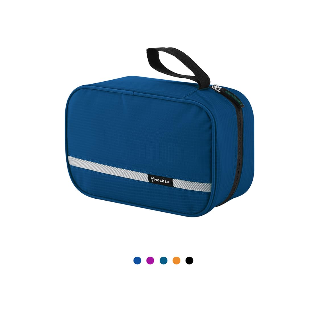 homchen Hanging Travel Toiletry Bag, Waterproof Folding Portable Cosmetic Wash Bag for Men and Women (M, Blue)