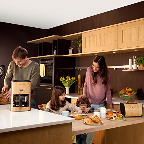 Klarstein-Bamboo-Garden-Frhstcksset-3-teiliges-Kchenset-aus-Bambus-Kaffeemaschine-mit-Timer-LED-Wasserkocher-hellbraun