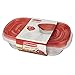 Rubbermaid TakeAlongs Rectangular Food Storage Containers, 4 Cup, Tint Chili, 2 Count