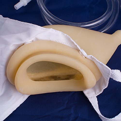 zinnor Urinal Bag Pee Bag, 1000ml Portable Wearable Urinal Urine Bag Collector Toilet Elastic Waistband Incontinence Aid Bathroom (Male Urine Bag)
