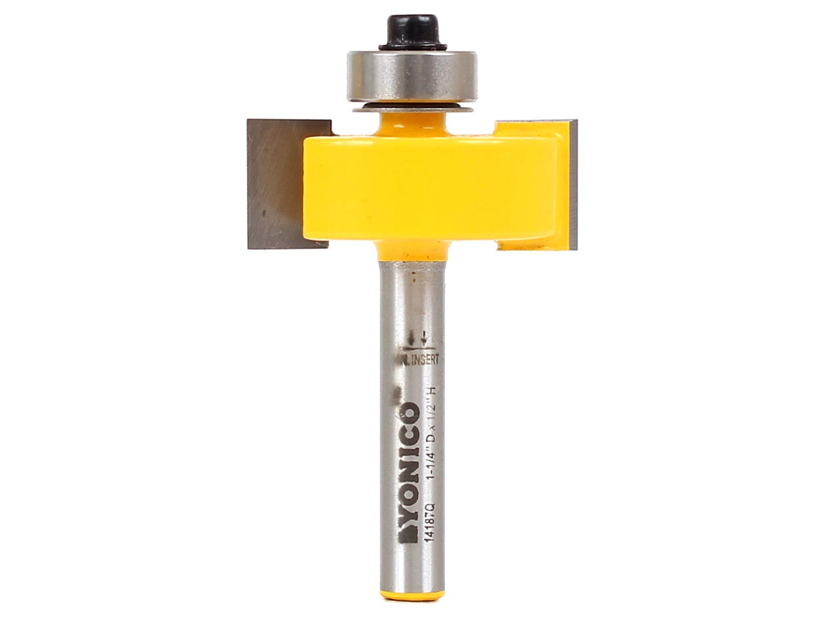 Yonico 14187q - Slot Cutter Router Bit, Cutting Height: 1/2", Cutting Depth: 3/8" - 1/4" Shank