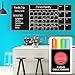 Wall Calendar Chalkboard Dry Erase Calendar (X Large 53”x 22”) Monthly, Weekly Organizer, Drawing Board, 4 Liquid Chalk Markers & Eraser, 2019 Planner for Family Activities, Chores, School, Work