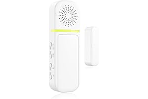 SanJie Door Chime,Door Left Open Alarm with Delay(Instant/30s/1min/2min),Entry Chime for Business/Office,27 Chimes,Silent to1