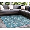 Liora Manne Indoor/Outdoor Rug, 7'10" Square, Starfish Aqua