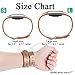 Maledan Replacement Bands for Fitbit Charge 2, Rose Gold, Rose Pink, Champagne Large