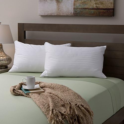 Allergy Free 400 Thread Count 100% Corded Cotton Zippered Pillow Protectors (2 Per Pack) (King (20" x 36"))