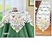 Collections Etc Embroidered Lovely Tulips and Daisies Cutout Table Linens - Spring Decor and Tabletop Accent, Square