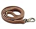 Moonpet Soft and Extra Strong Durable Real Genuine Full Grain Leather Dog Training Leash Lead - Premium Heavy Duty 4 ft x 0.10'' - Best for Medium Large X-Large Dogs Walking Running-Light Brown