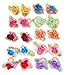 PET SHOW Flowers Pet Dog Hair Bows W/Rubber Bands Cat Puppy Grooming Accessories Assorted Color Pack of 20