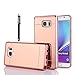 TabPow Galaxy Note 5 Case, Improved Mirror Reflection, Scratch-Resistant Bling Luxury Slim TPU PC Case Cover For Samsung Galaxy Note 5 - Rose Gold