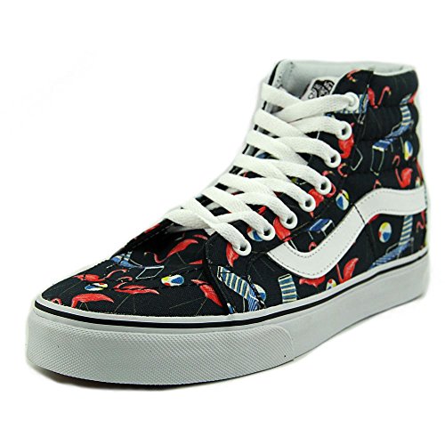 Vans Men's Sk8-Hi Reissue Pool Vibes/Black/True White High-Top Canvas Fashion Sneaker - 8.5M / 7M