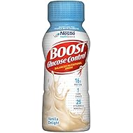 Boost Glucose Control Nutritional Drink, Vanilla Delight, 8 fl oz Bottle, 24 Pack (Packaging May Vary)