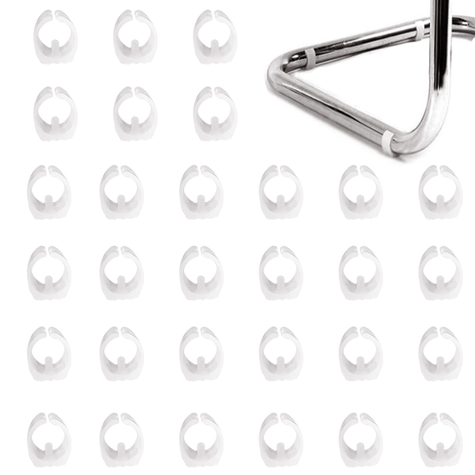 HJYZY 16 mm Furniture Feet Rectangle Shaped Non-Slip Chair Legs Tip White（Fit Furniture Leg Dia 15-17mm）15 pcs