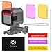 CamKix Diving Lens Filter Kit Compatible with GoPro Hero 5 and Hero 4 Session Camera - Enhances Colors for Various Underwater Video and Photography Conditions