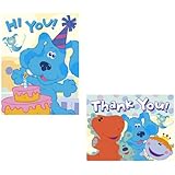 Package of 8 Invitations and 8 Thank You Combo Blues Clues Room