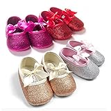 RVROVIC Baby Girl Moccasins Princess Sparkly Premium Lightweight Soft Sole Prewalker Toddler Shoes